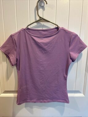 Zhenzi Lavender Short Sleeve Crewneck Tee